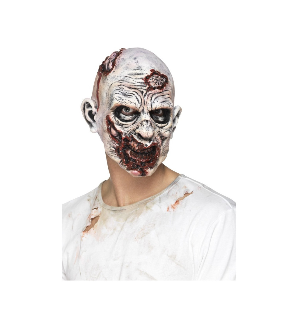 Strašidelná zombie maska otevřená hlava
