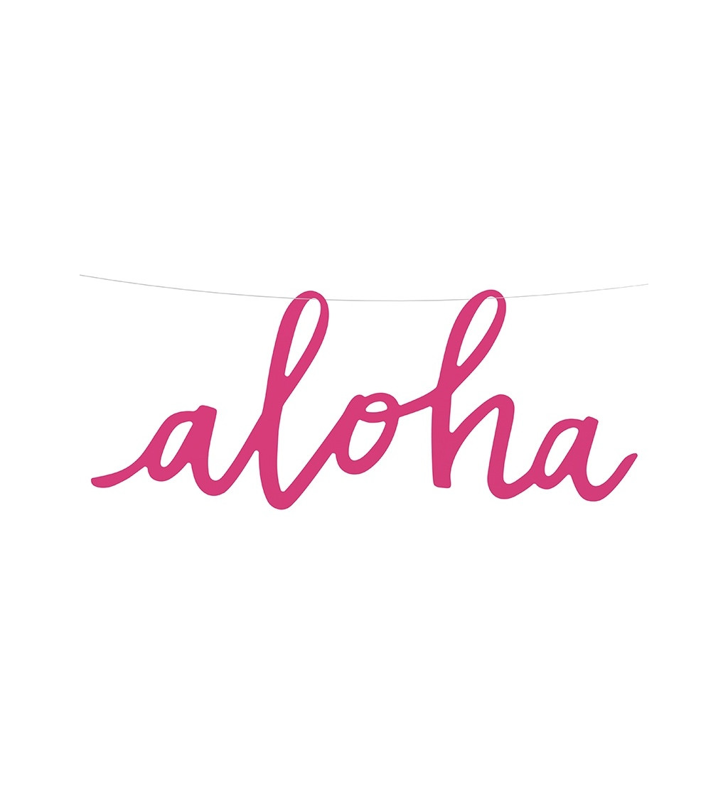 Růžová girlanda Aloha