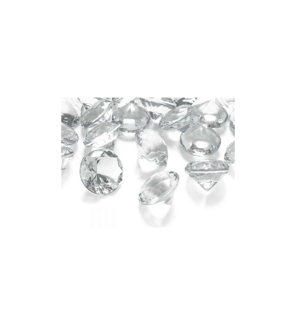 Diamantové konfety - velké, průhledná