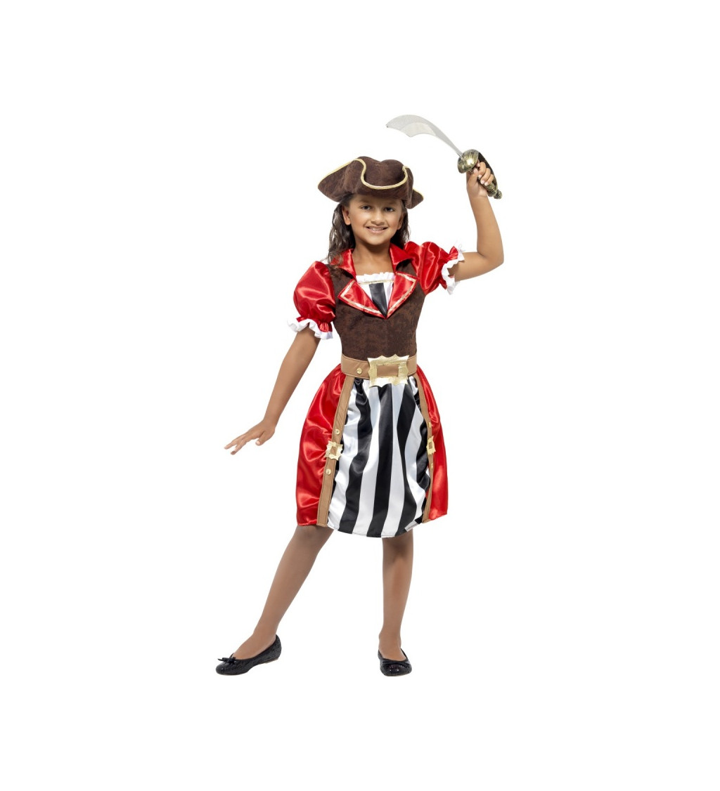 Dětský kostým pro dívky - Pirátka deluxe