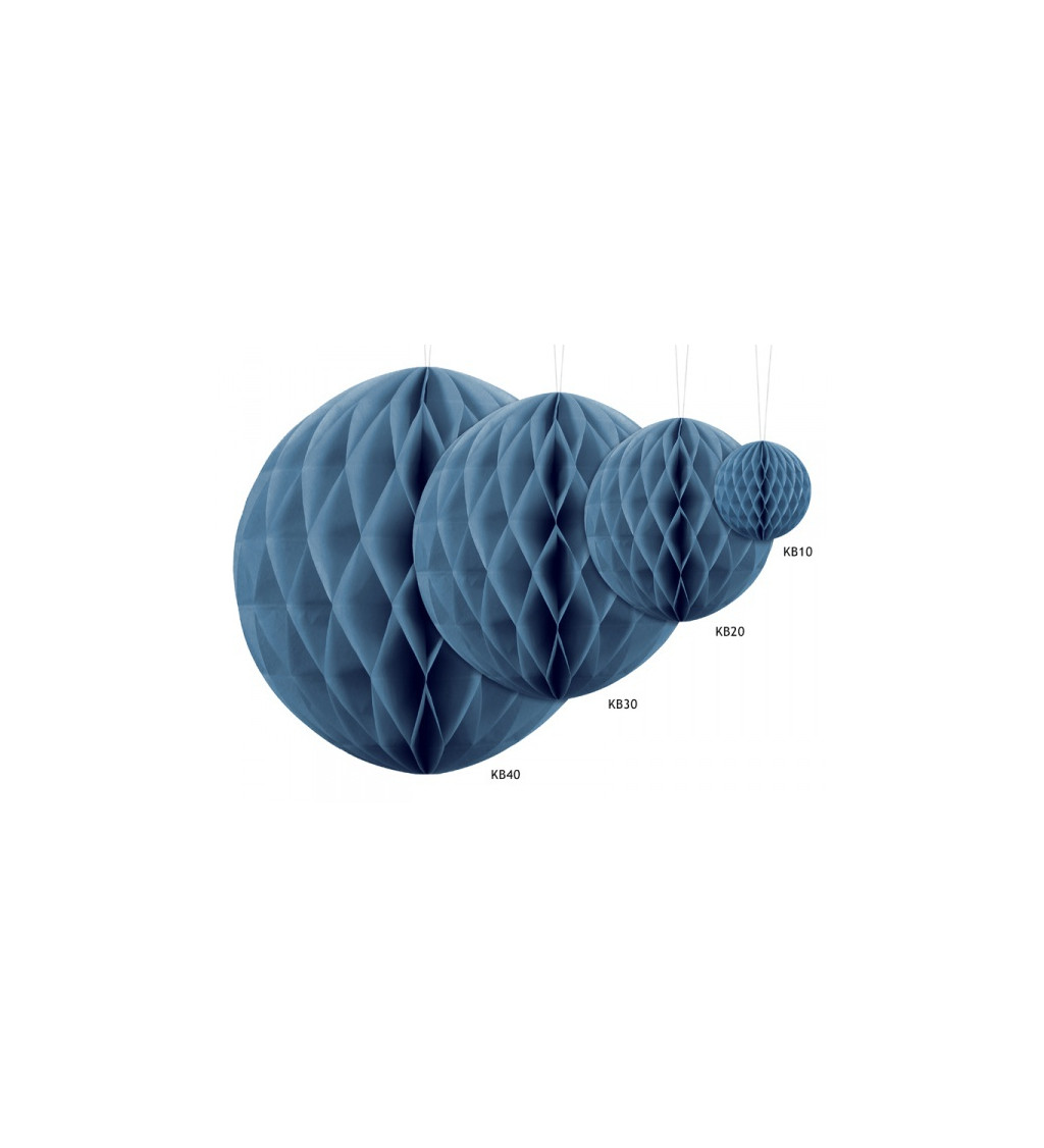 Dekorační koule - tmavě modrá, 20 cm