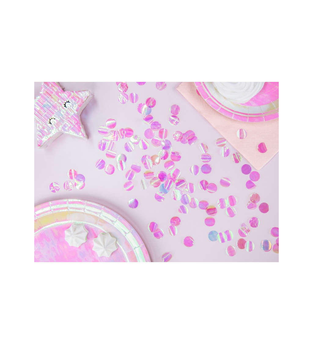 Vystřelovací konfety push pop duhově růžové