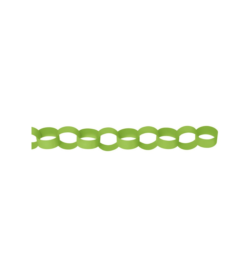 Zelený řetěz - papírová girlanda