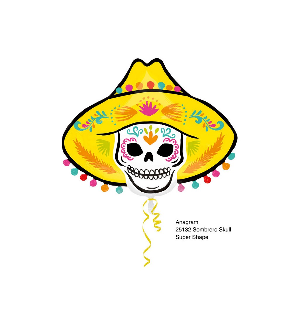 Fóliový balónek Mexičan Day of the Dead