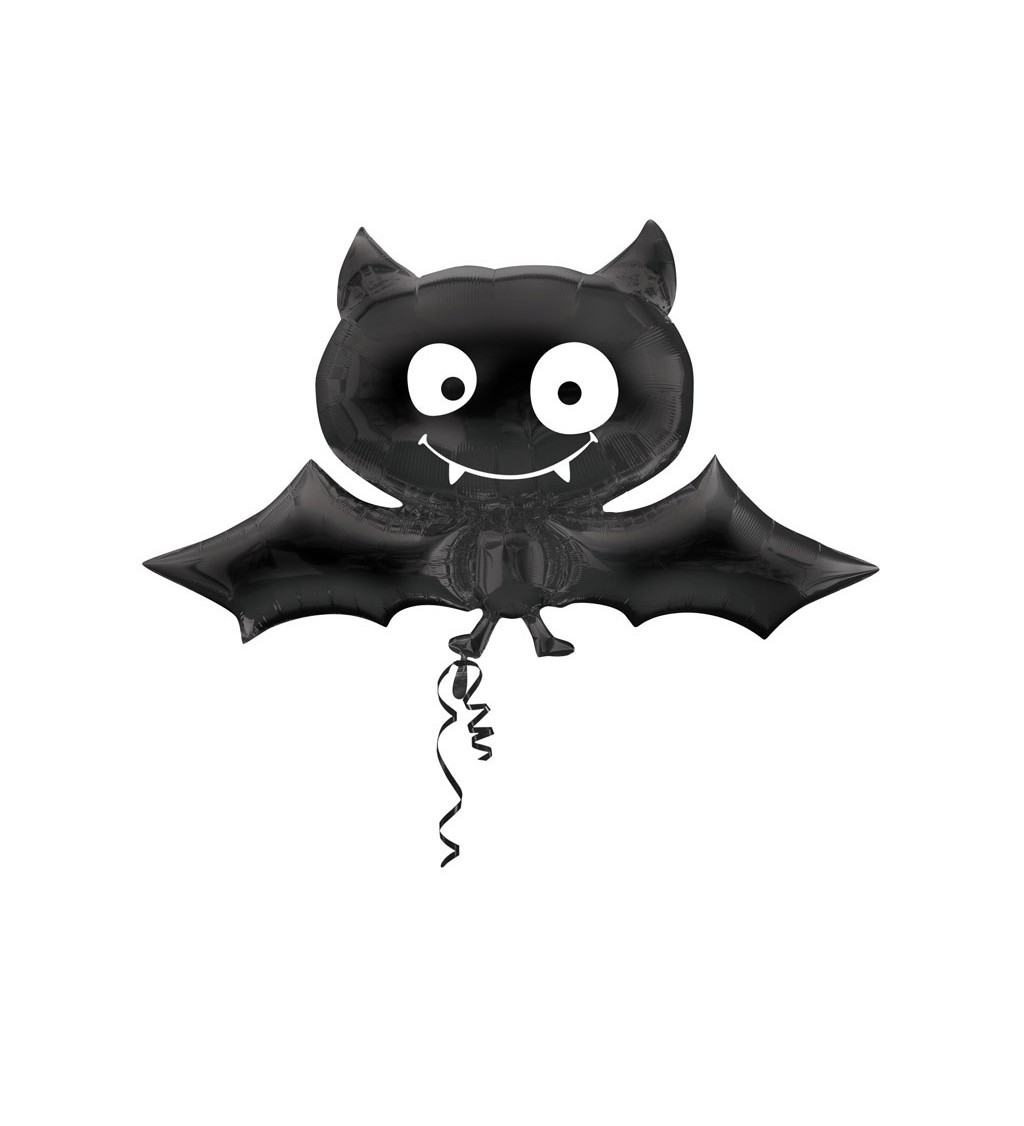 Černý netopýrek fóliový balónek