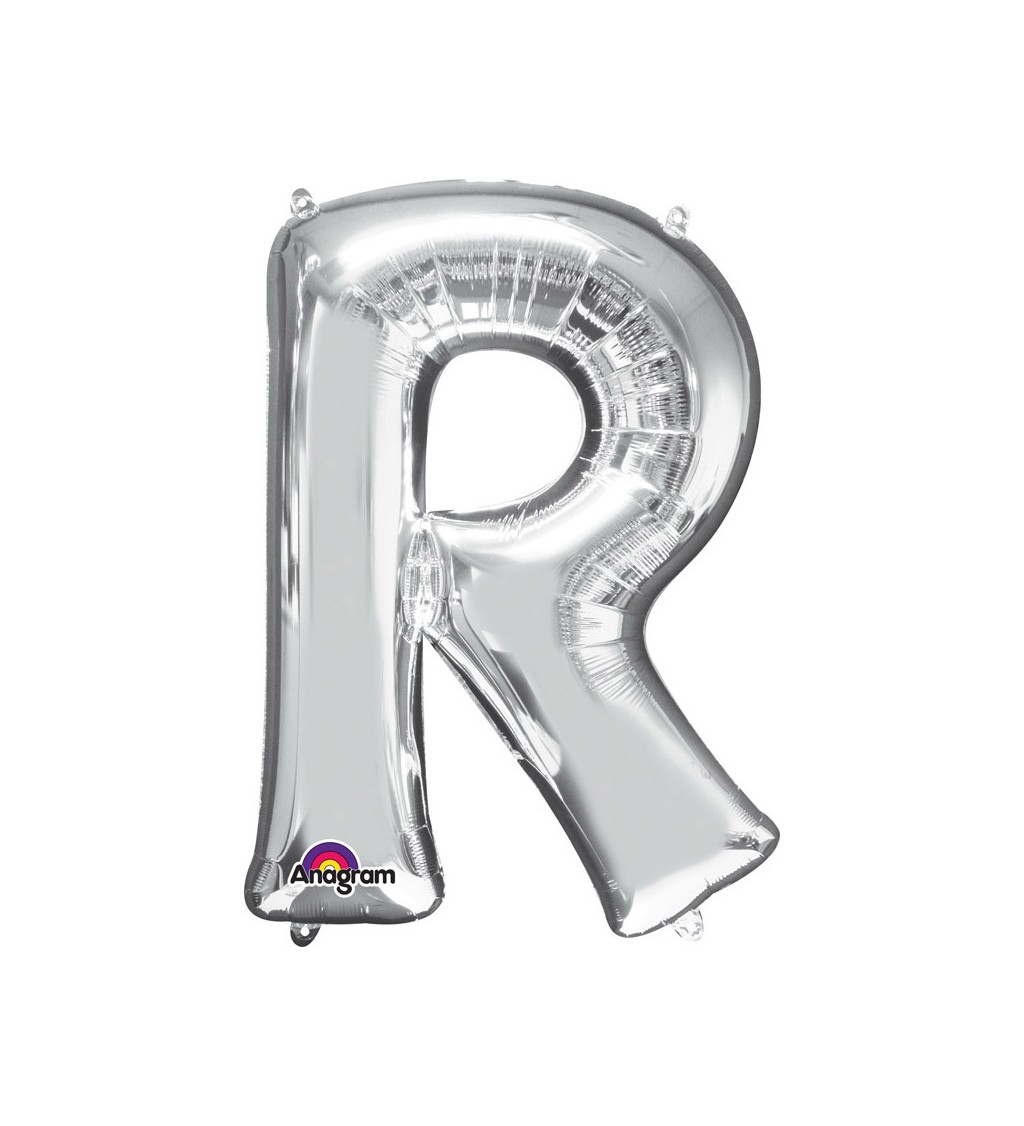 Fóliový balónek stříbrné R