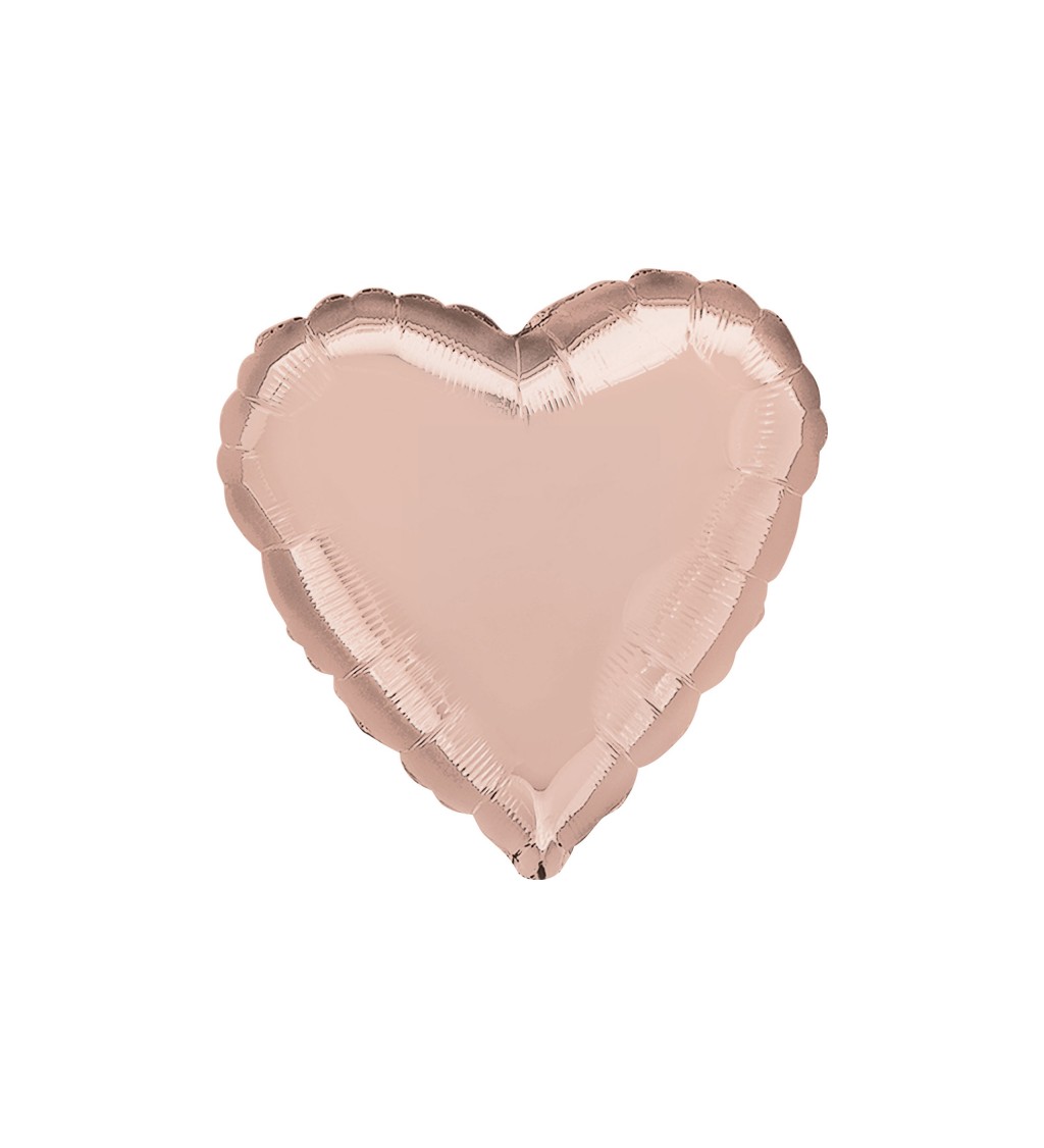 Fóliový balónek růžové zlato srdce