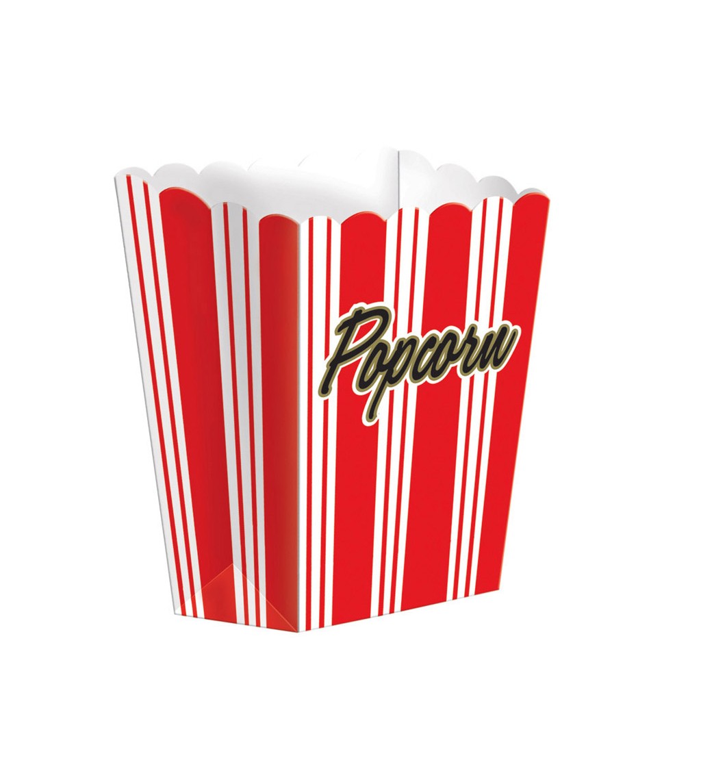 Popcorn papírové krabičky styl Hollywood sada