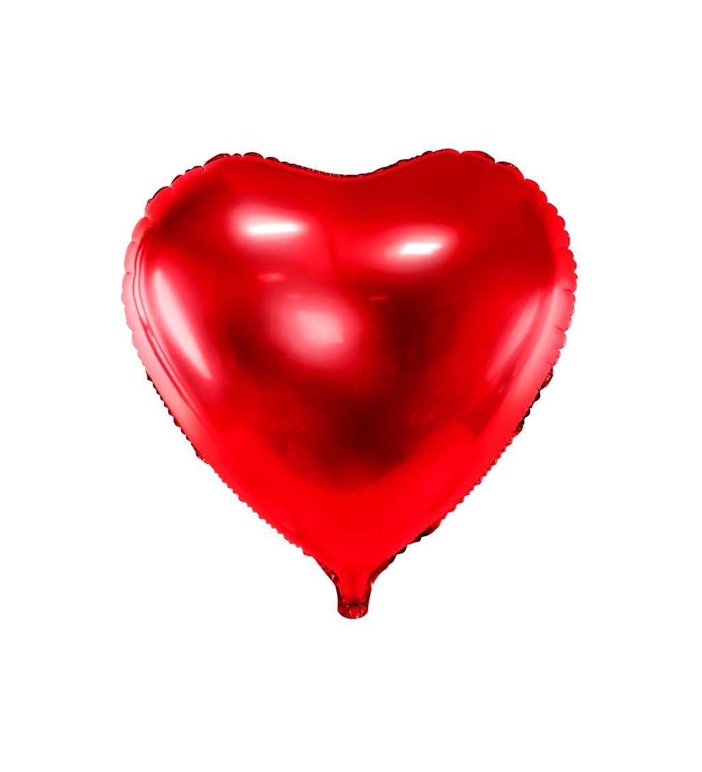 Fóliový balónek - srdce, červené