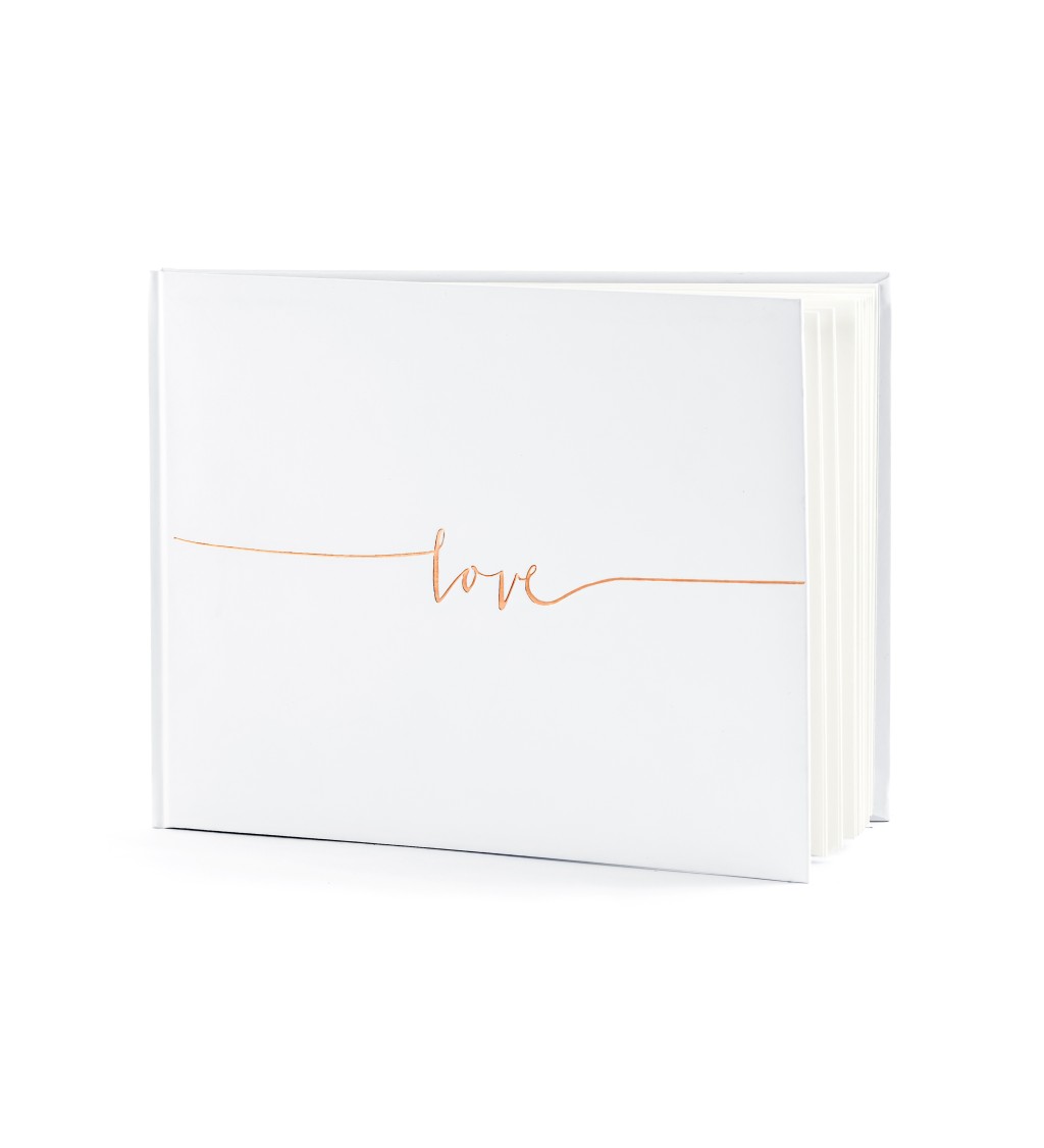 Svatební kniha - Love, zlato-bílá