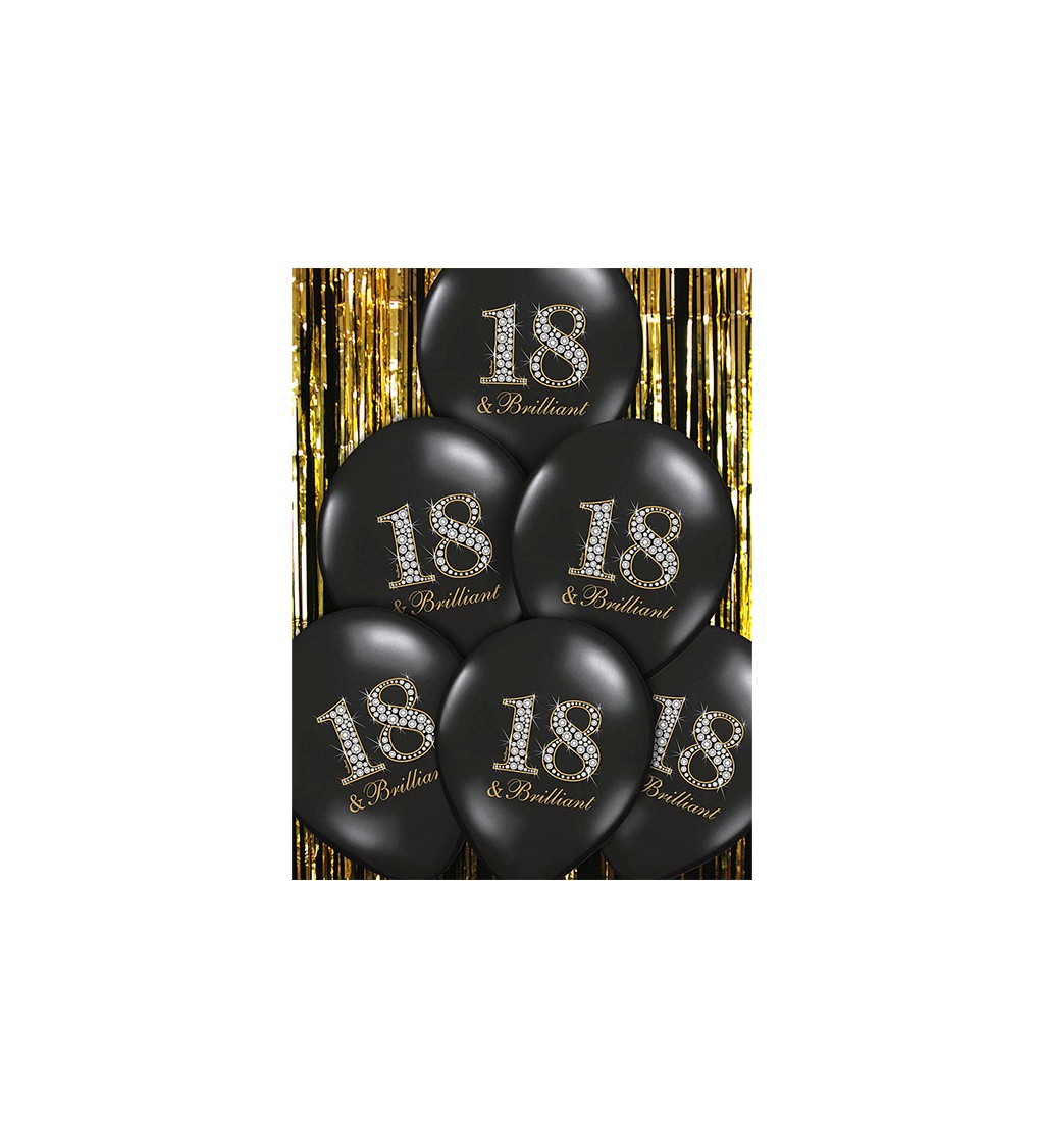 Balónek - 18 & Brilliant, černý