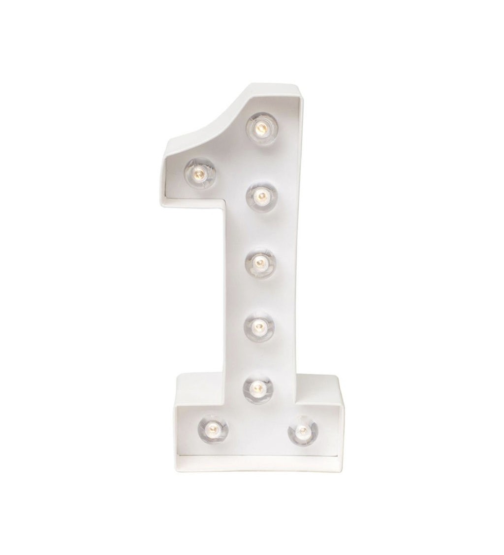 Svítící LED číslice " 1 "