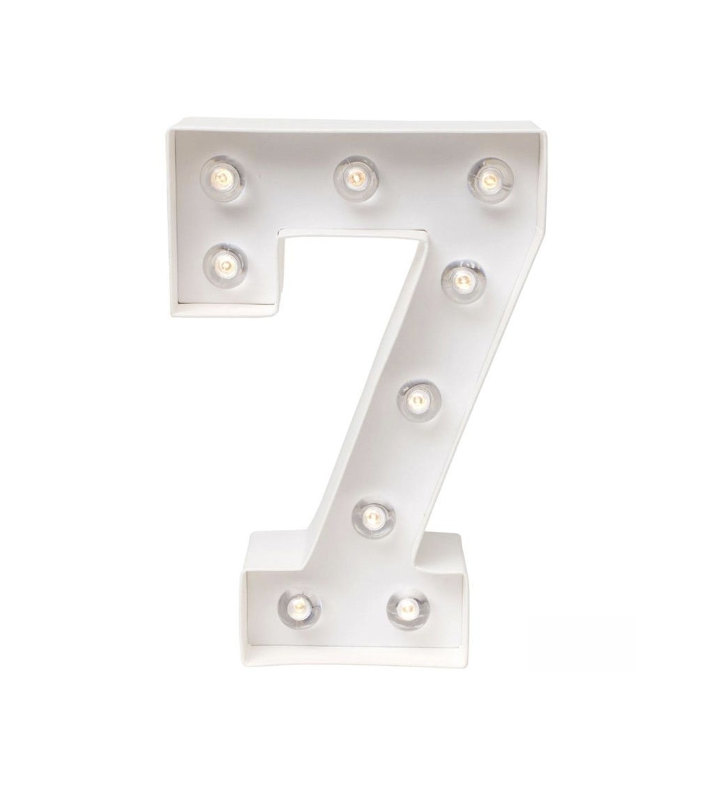 Svítící LED číslice " 7 "