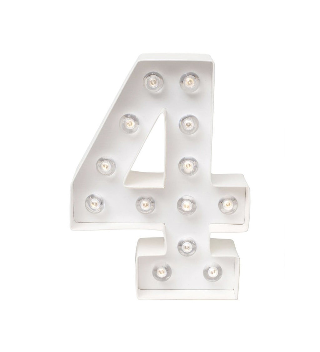 Svítící LED číslice " 4 "
