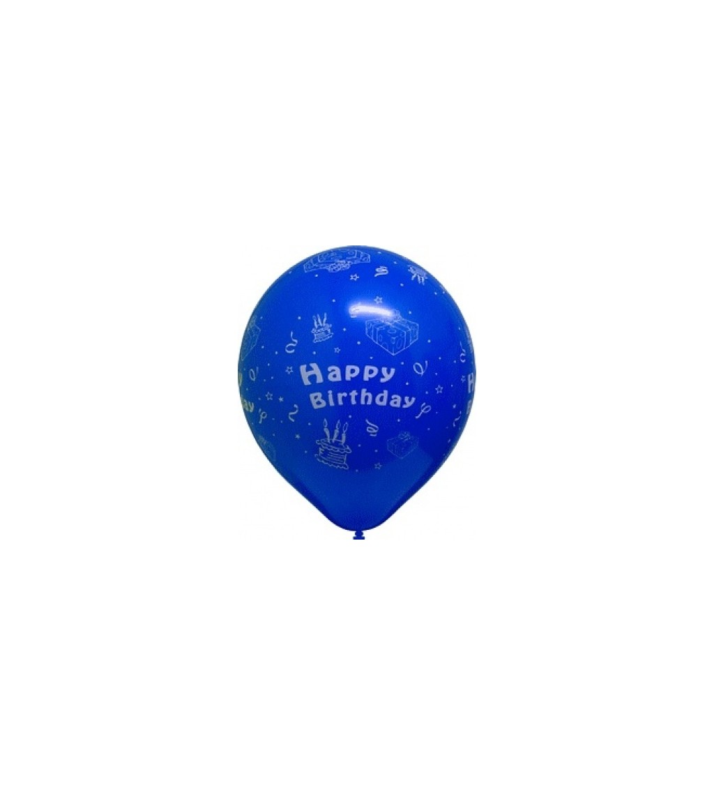 Balónek - Happy Birthday, různé barvy barevný