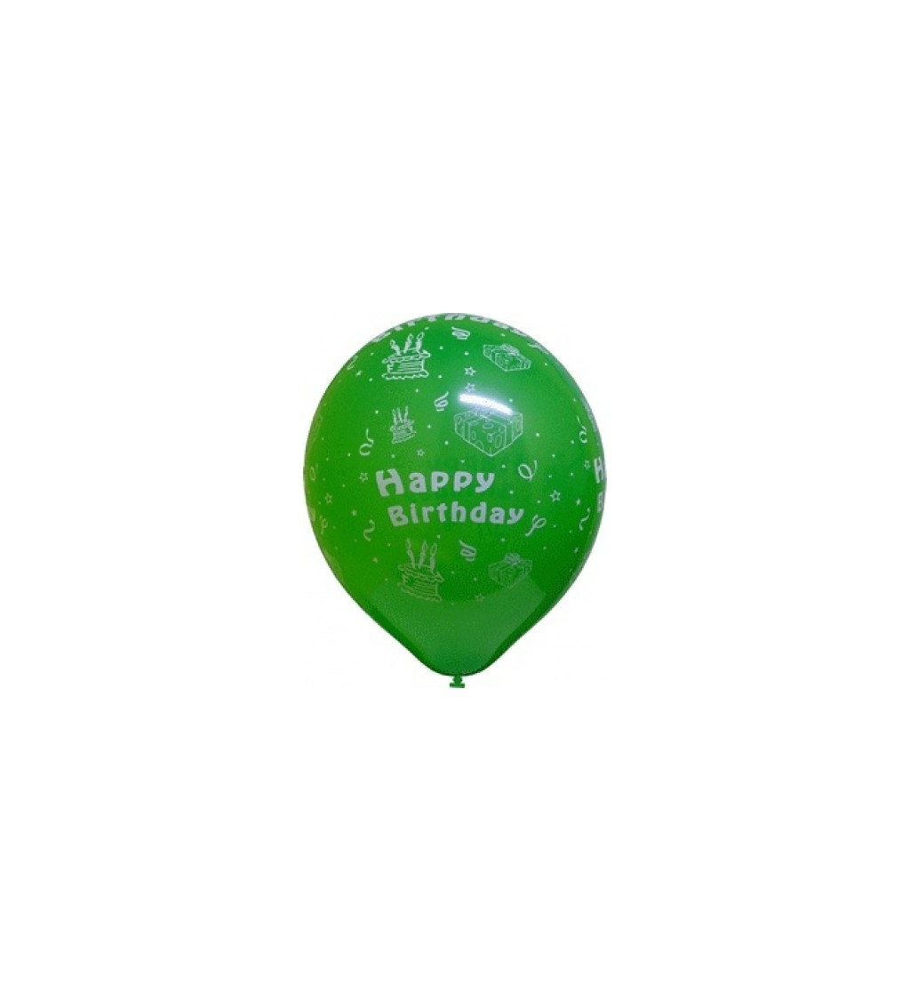Balónek - Happy Birthday, různé barvy barevný