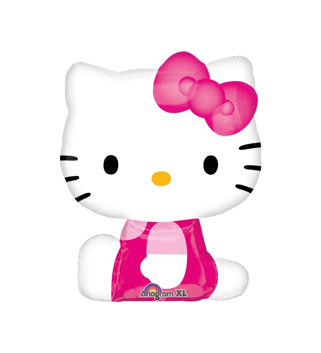 Fóliový balónek - růžová Hello Kitty