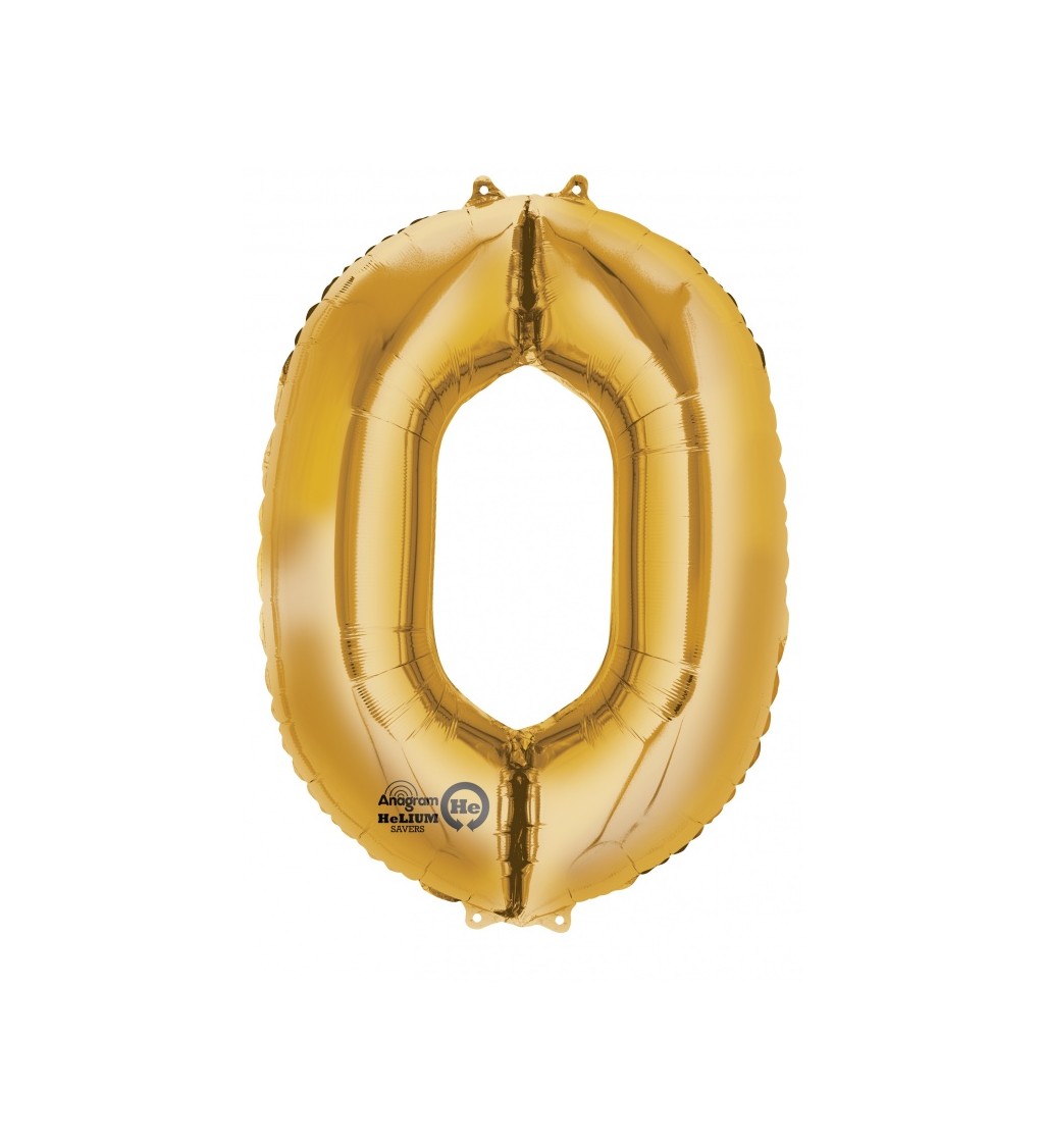Balónek - Číslo 0 zlatý