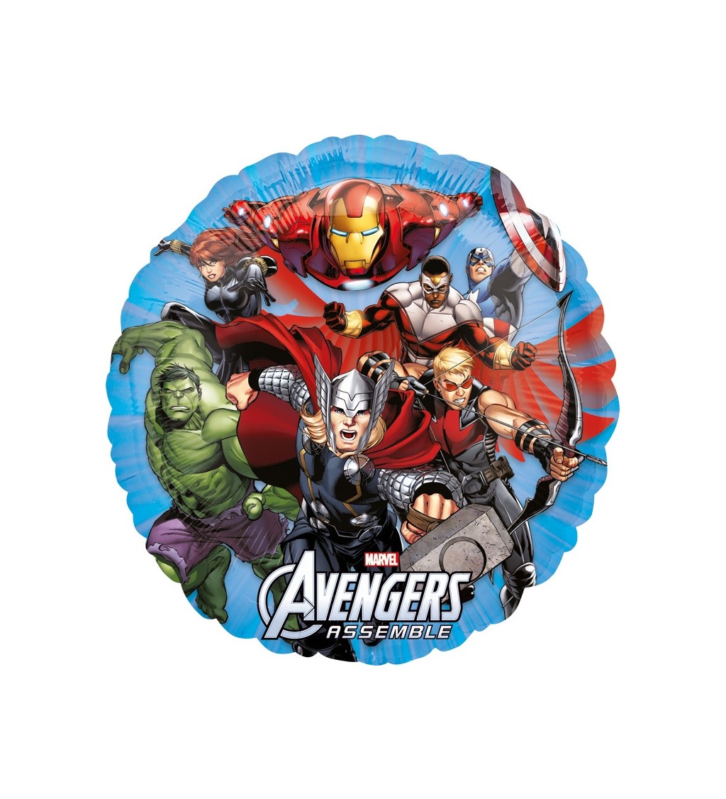 Kulatý fóliový balónek s Avengers