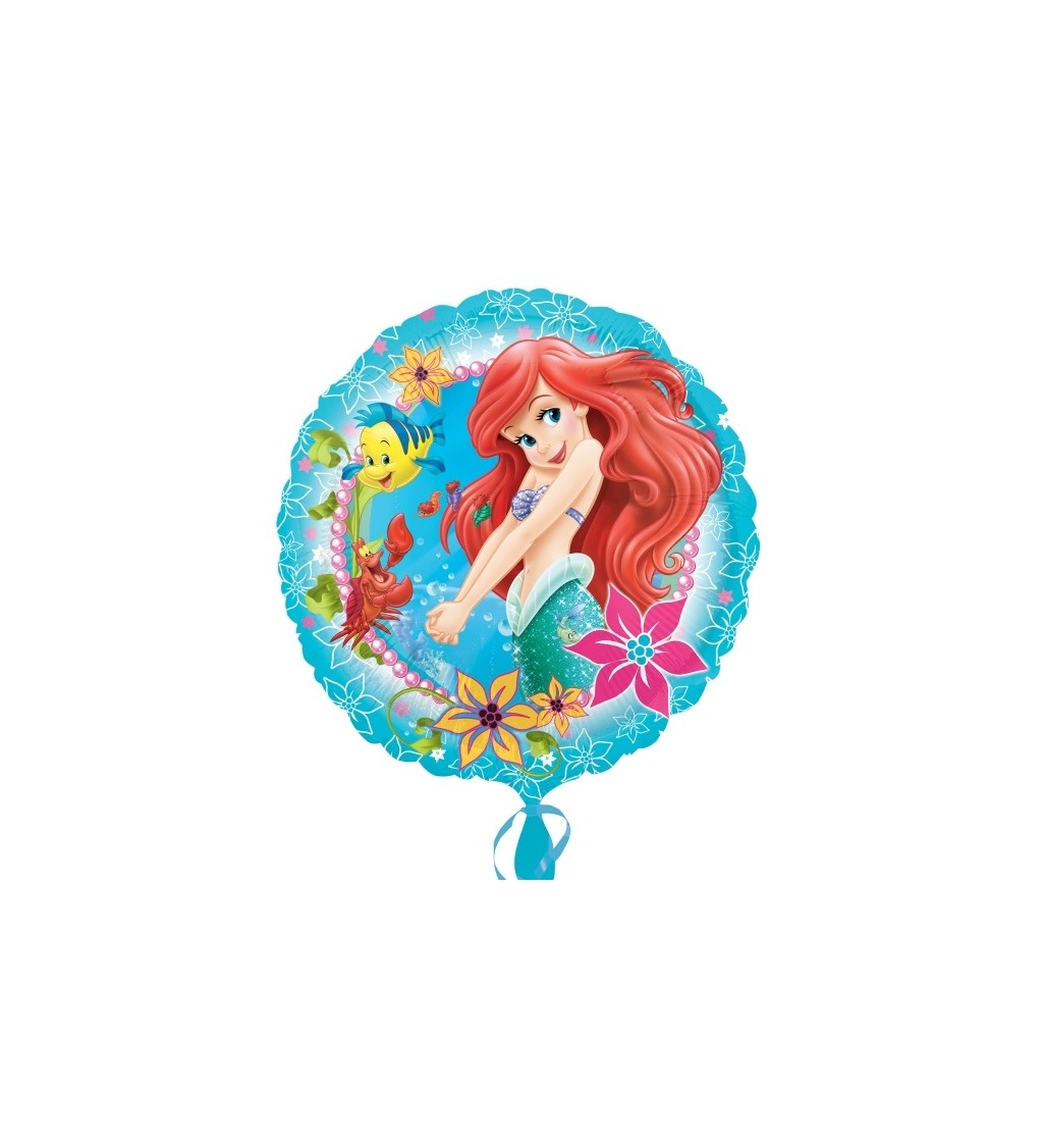 Kulatý fóliový balónek Malá mořská víla