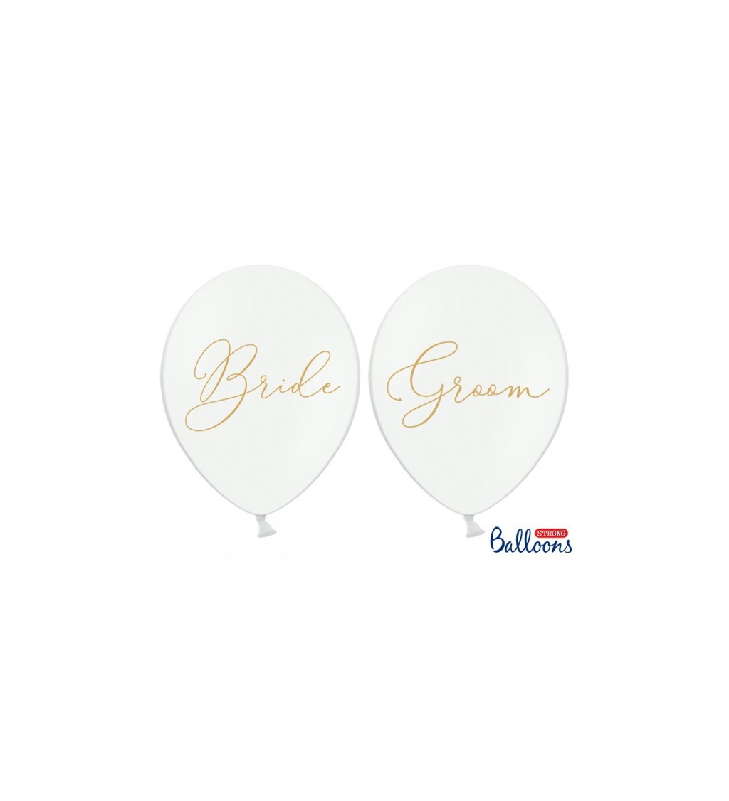 Balónek - Bride a Groom, bílý