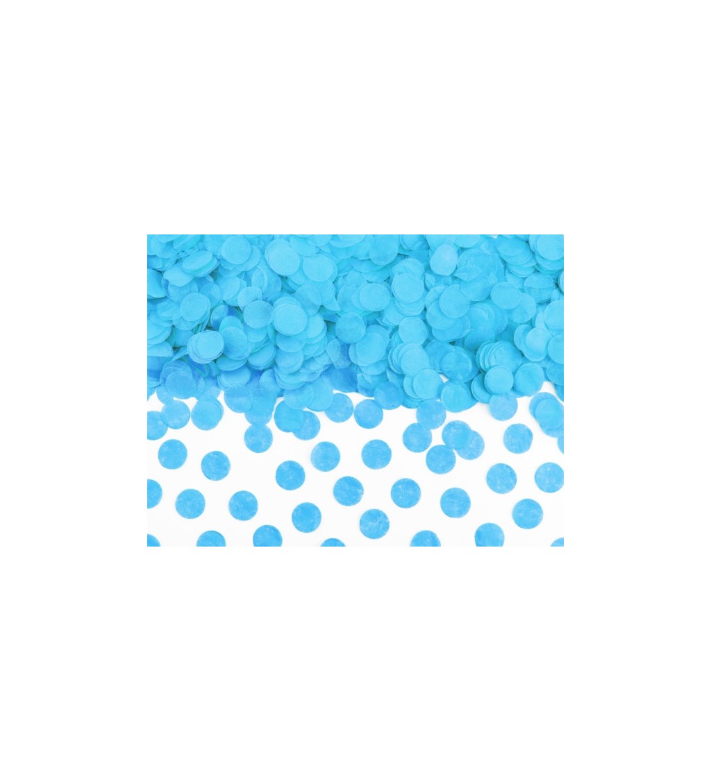 Modré konfety kolečka