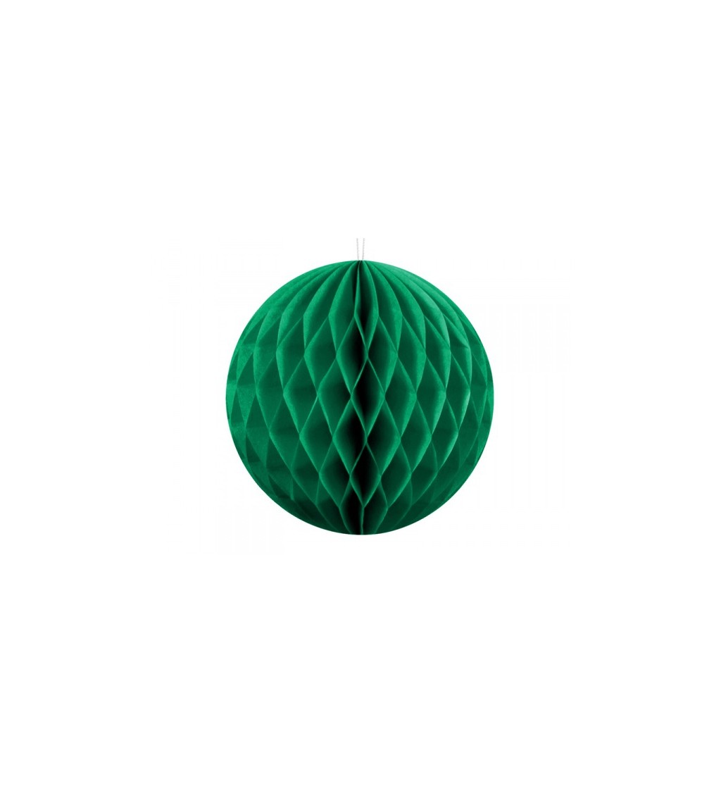 Dekorační koule - tmavě zelená, 40 cm