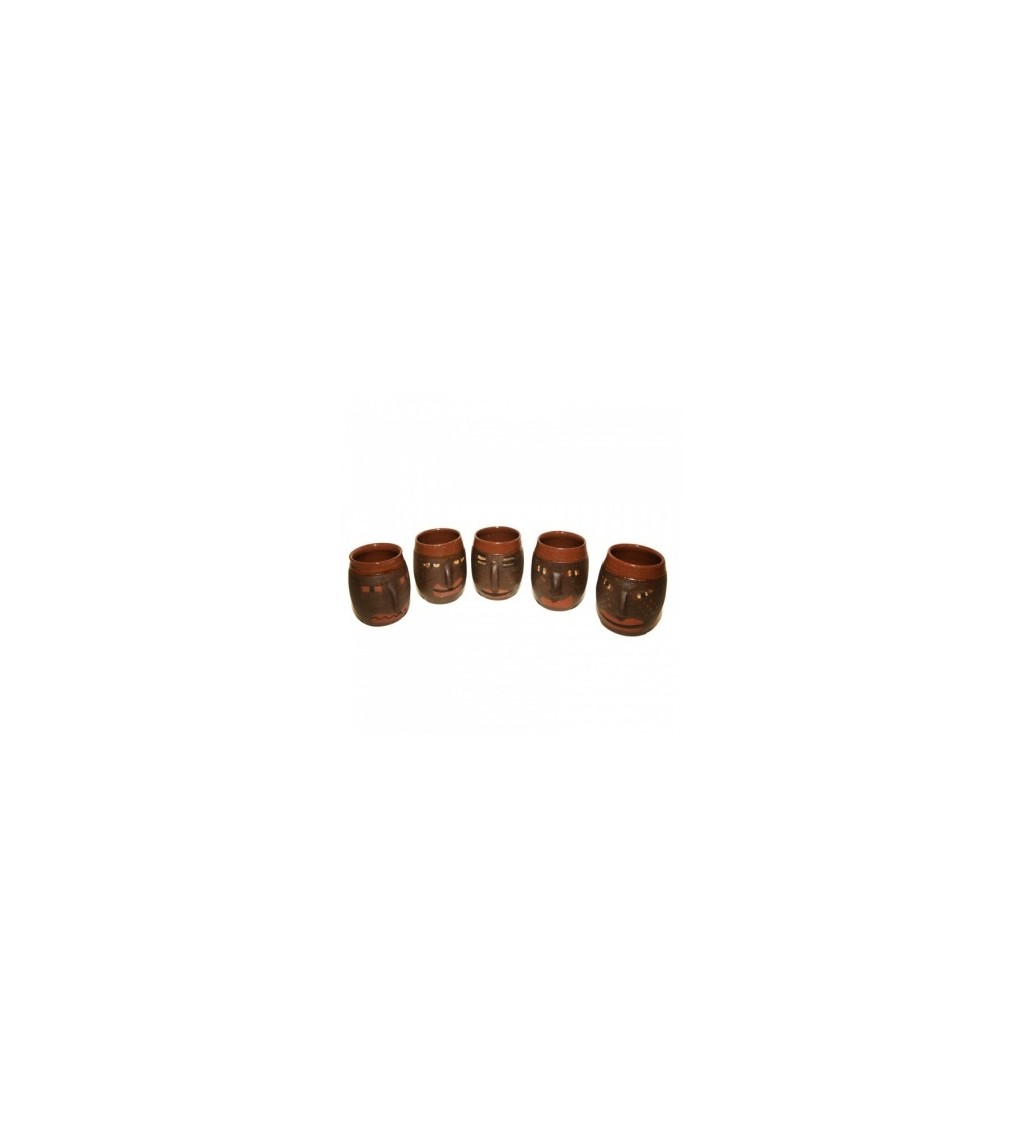 Sada keramických panáků Tiki Mug (5 kusů)