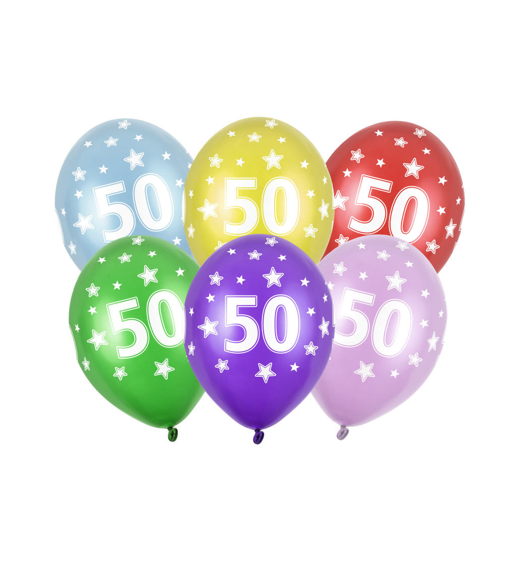 Balónek číslo 50 - 6ks