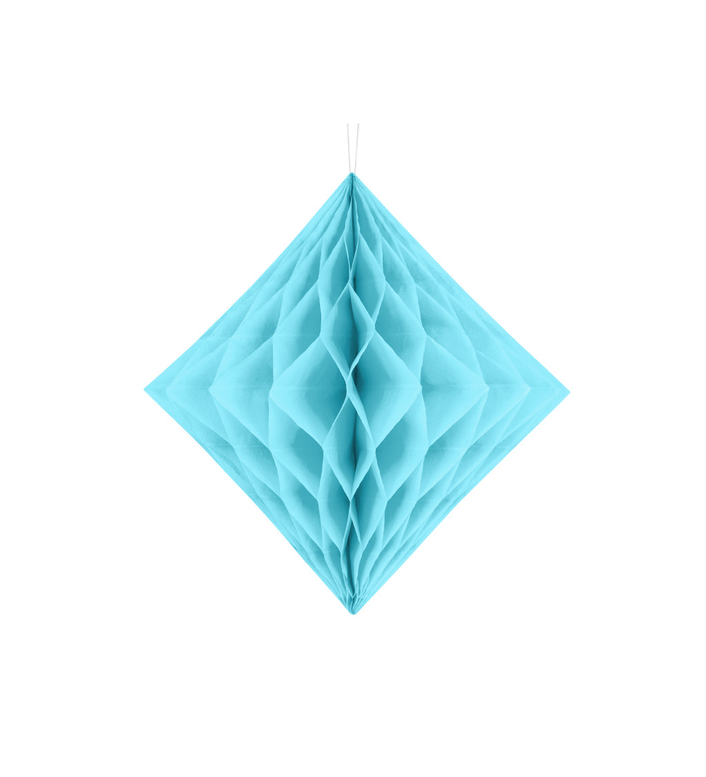 Papírový diamant - světle modrá, 20 cm