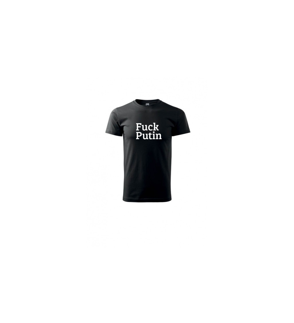 Pánské černé tričko - Fuck Putin