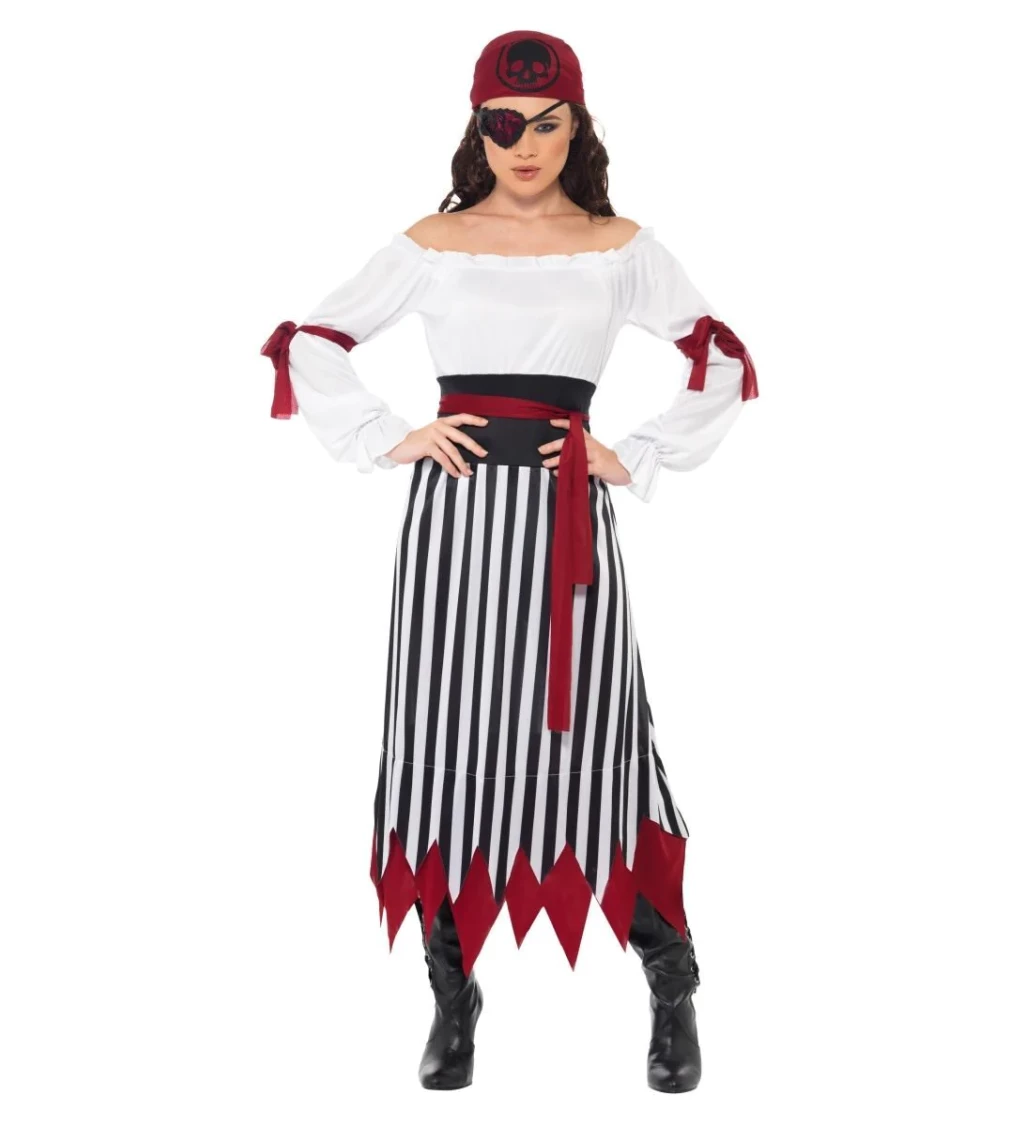Kostým pro ženy - Pirátka dlouhé šaty