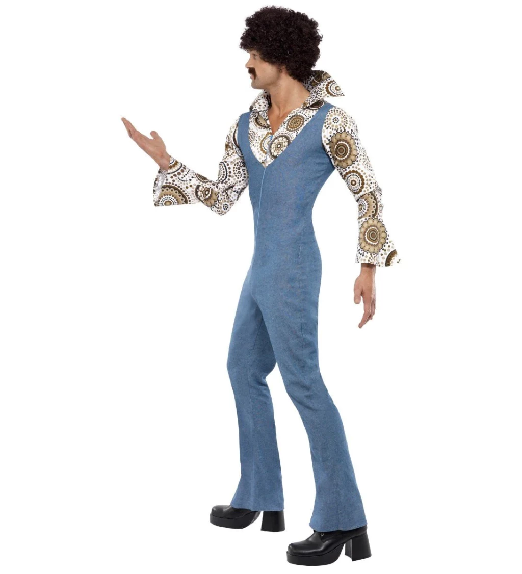 Kostým pro muže - 60. léta pánský modrý