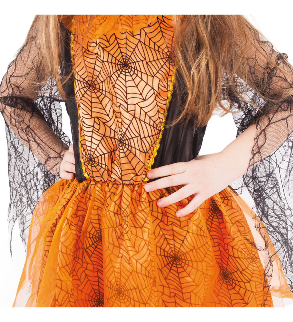 Čarodějnické šaty - dětské - oranžové