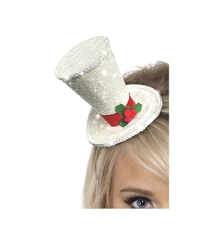 Vánoční mini klobouček glitter