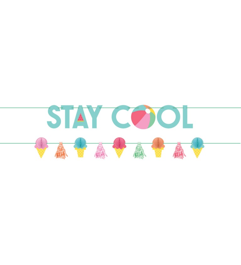 Girlanda - Stay cool, pastelová