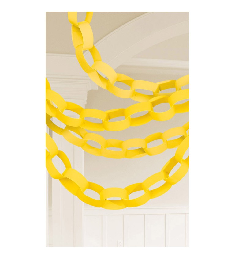 Žlutý řetěz - papírová girlanda