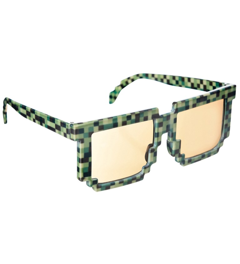 Pixelové brýle (zelená)