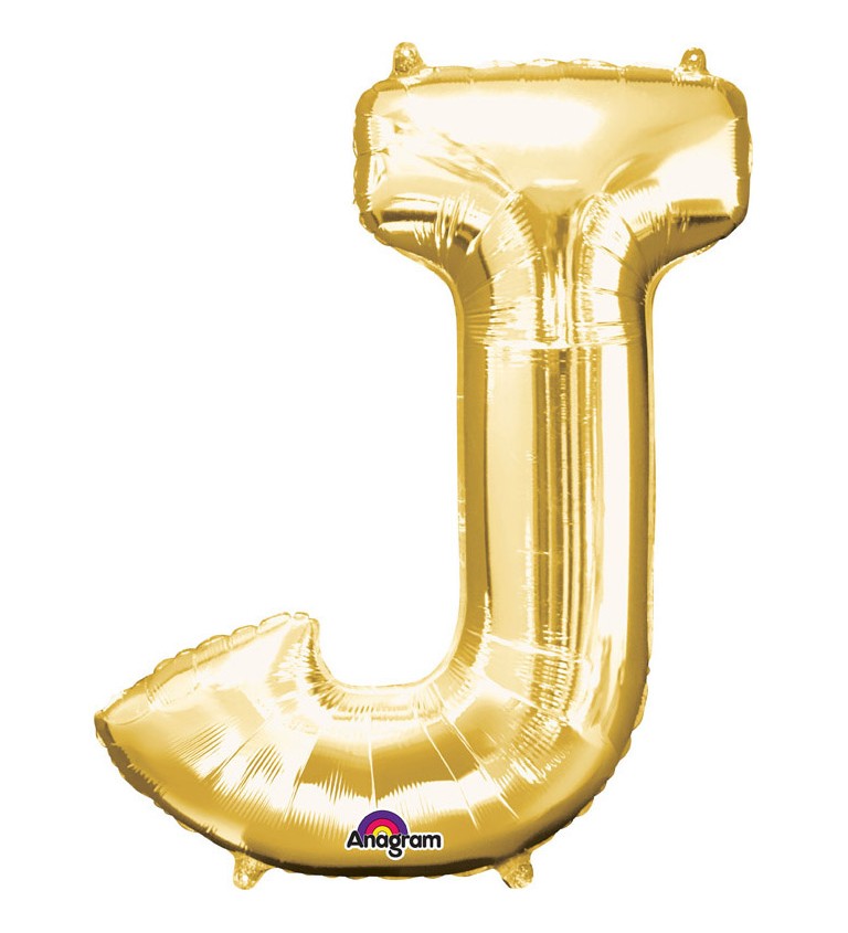 Fóliový balónek zlaté J