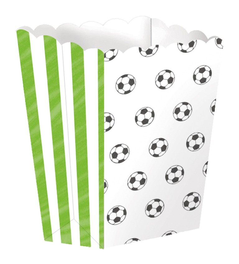 Sada papírových fotbalových kelímků na popcorn