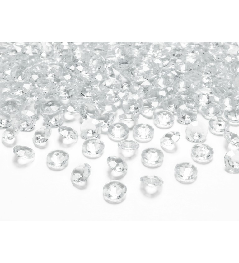 Diamantové konfety - průhledná