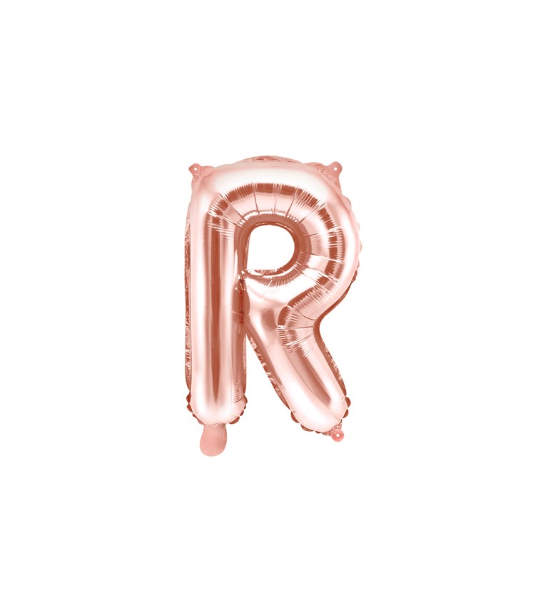 Fóliový balónek - písmeno R, rose gold