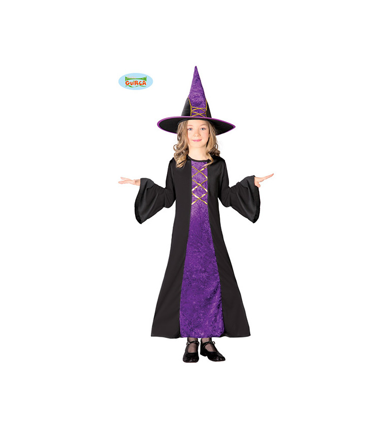 Dětský kostým - Fialová čarodějka