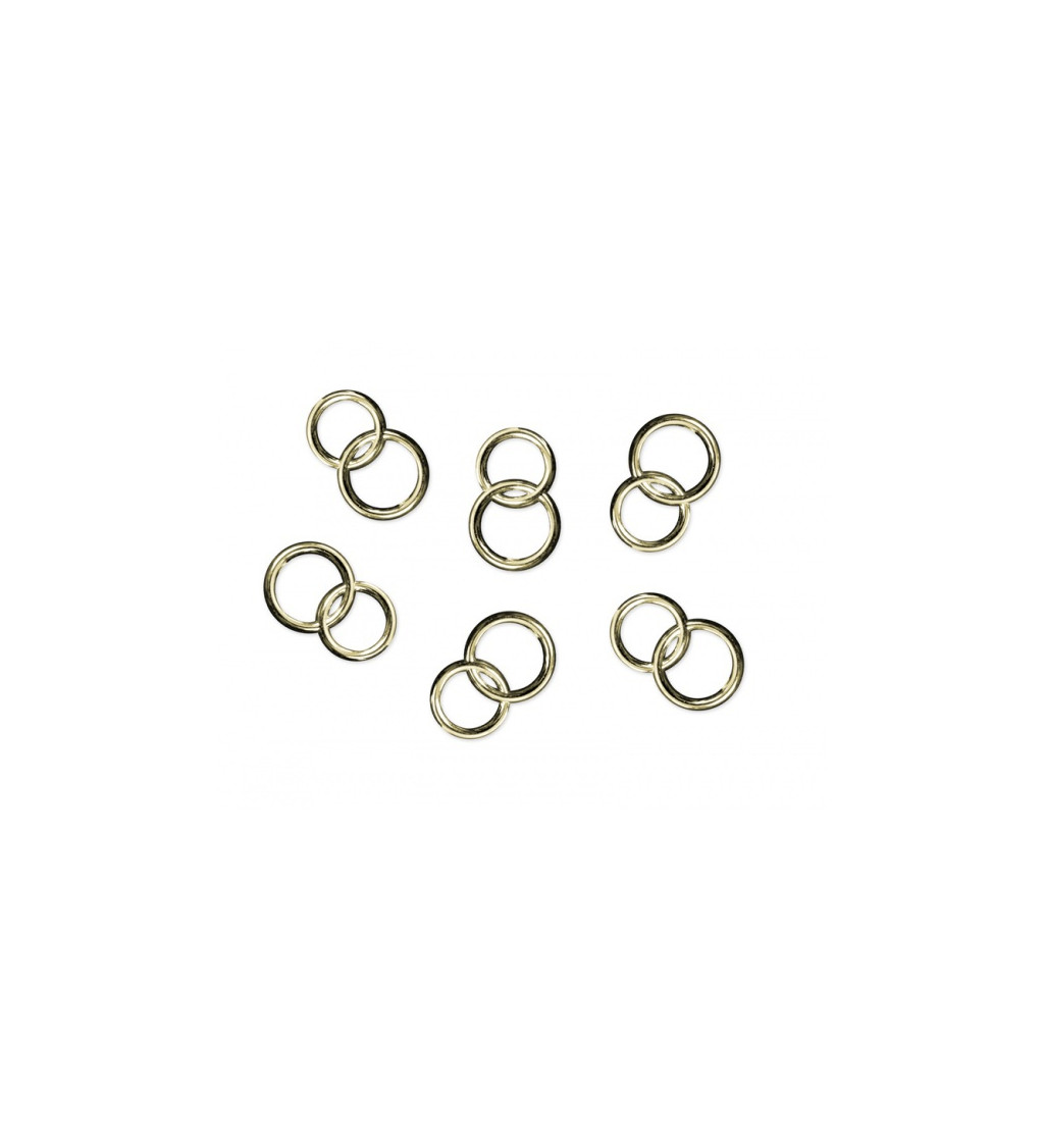 Dekorace - zlaté prstýnky (15 mm)