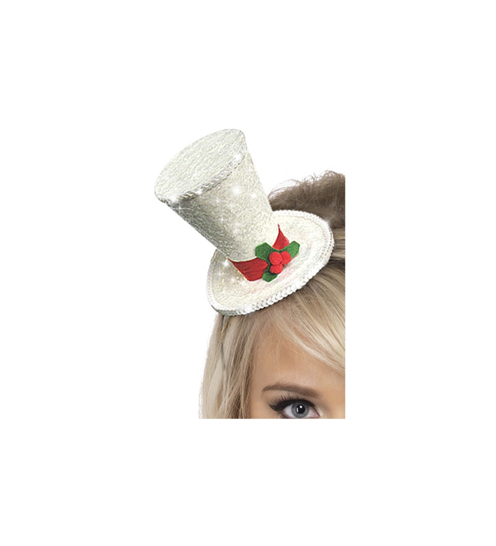 Vánoční mini klobouček glitter