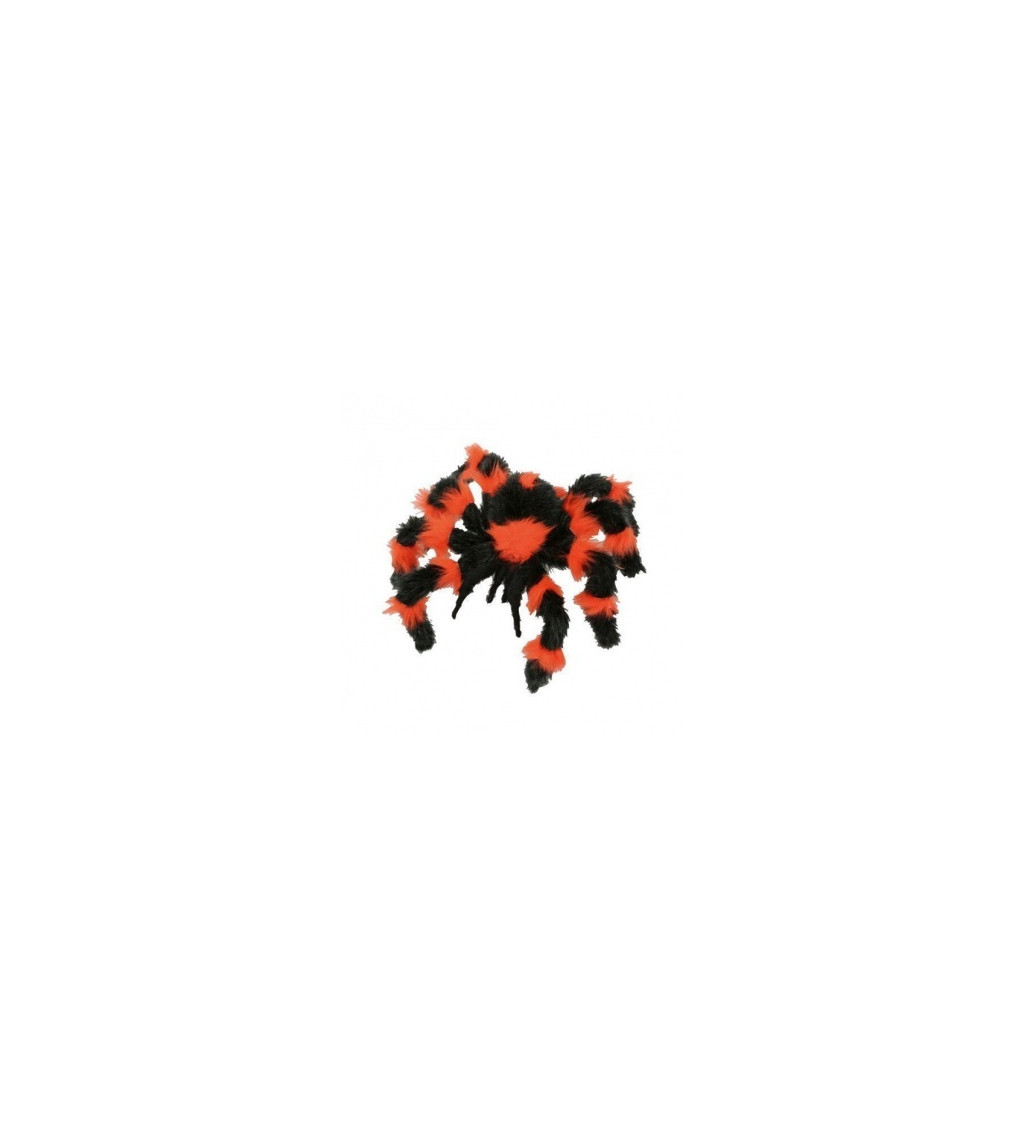 Dekorace - pavouk - černo-oranžový
