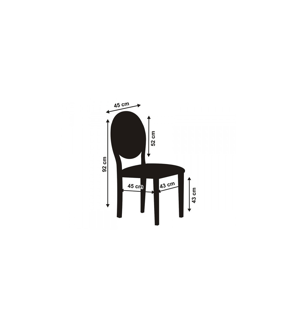 Bílý plátěný potah na židli