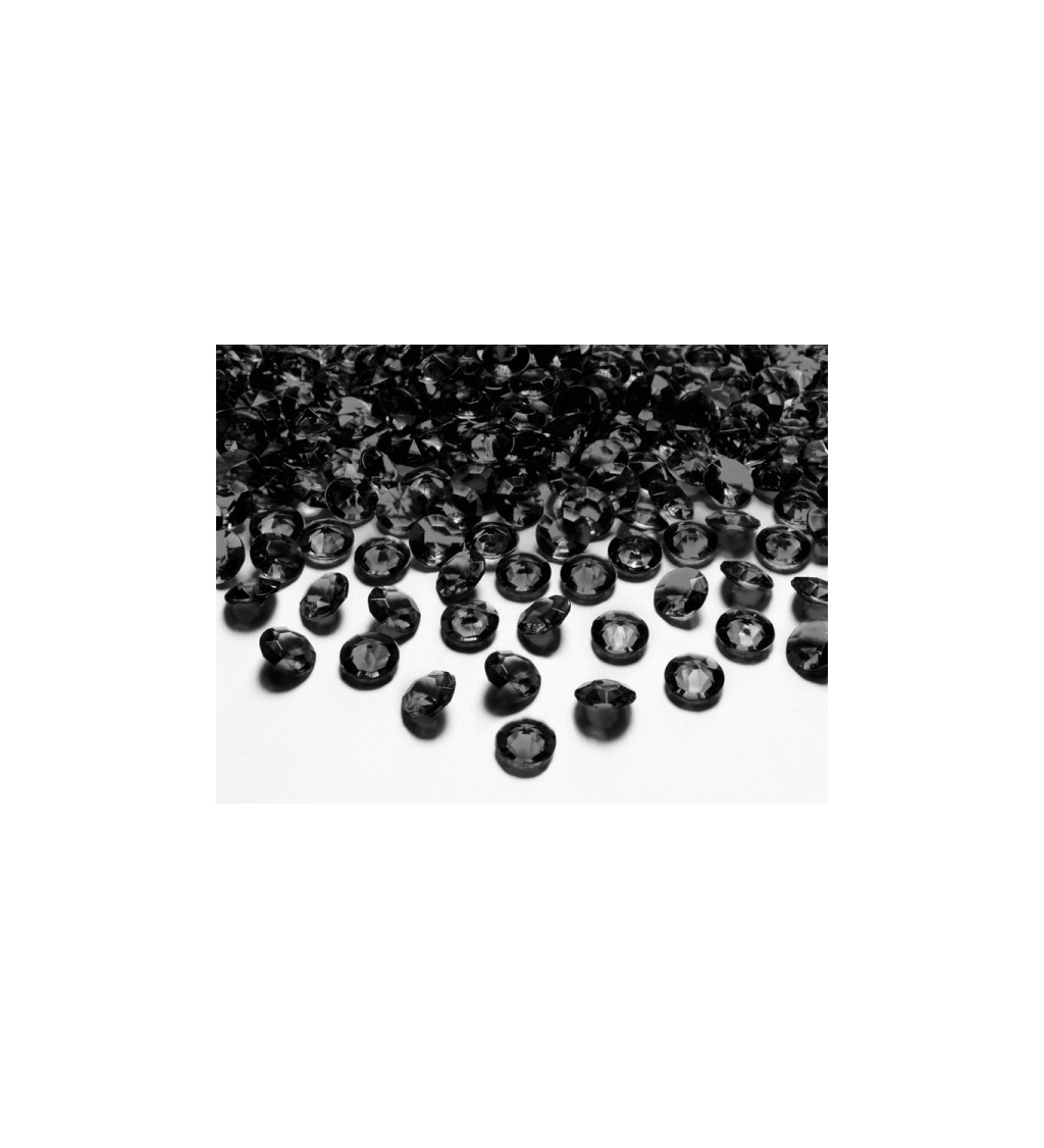 Diamantové konfety - černá