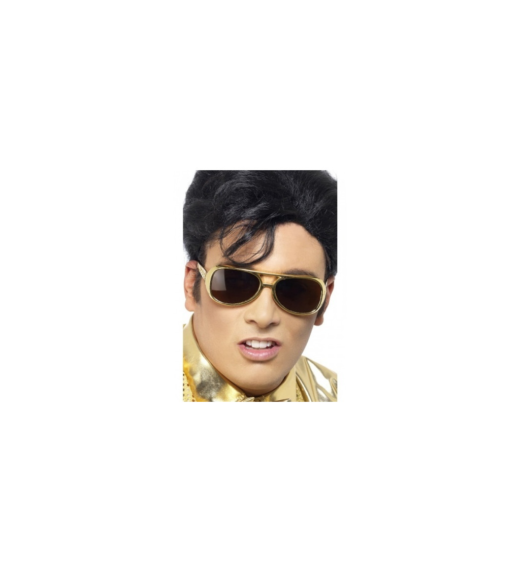 Brýle - Elvis, barva zlatá