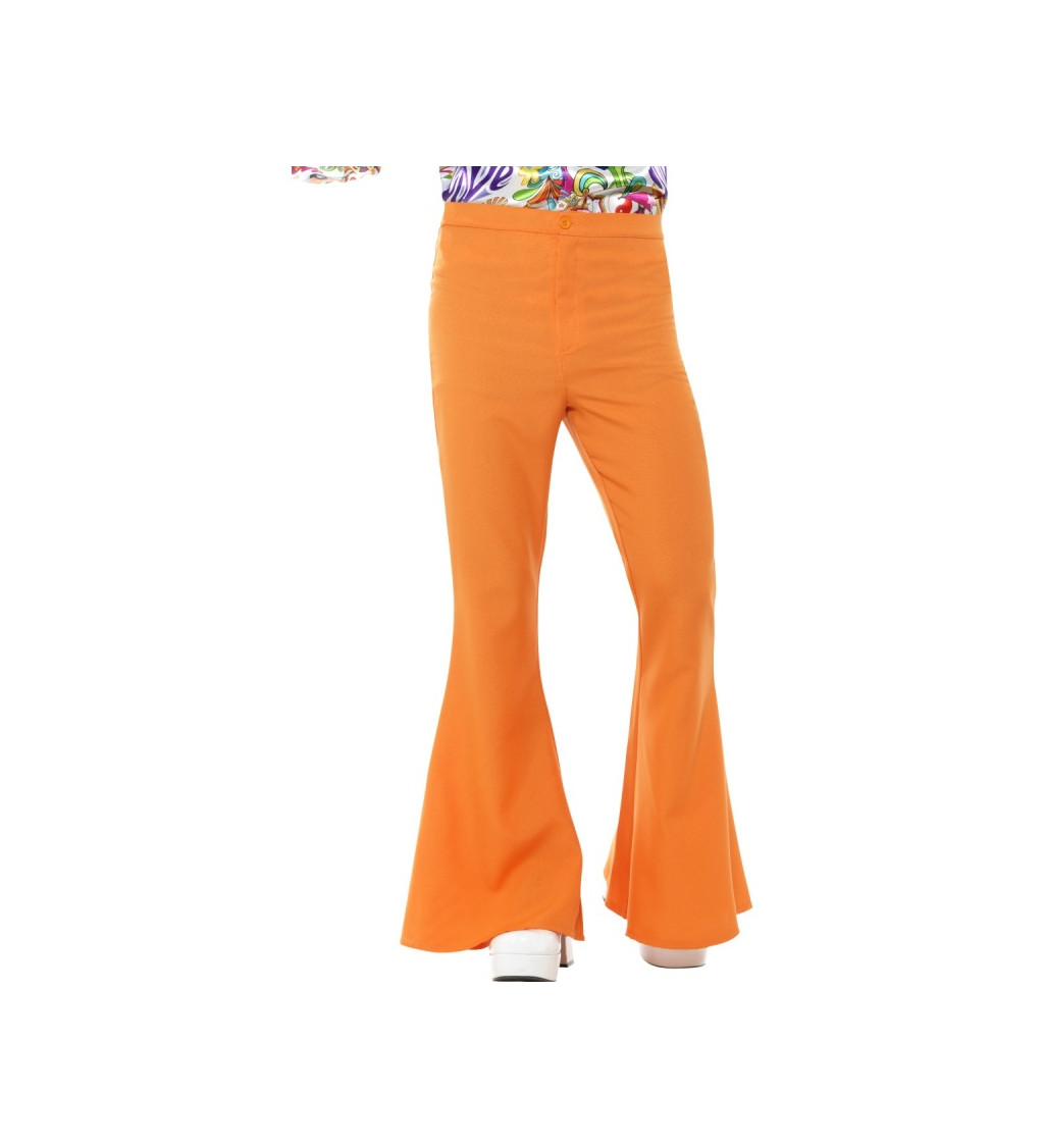 Pánské zvonové kalhoty oranžové